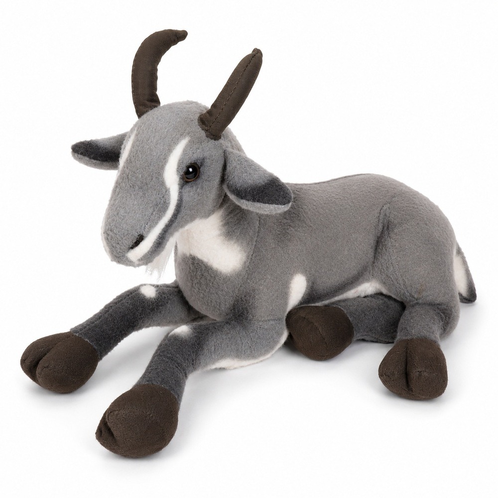 Tiger Tale Toys Mountain Goat Plush Kids 21in Gray Good Realistic Stuffed Animal
